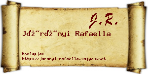 Járányi Rafaella névjegykártya